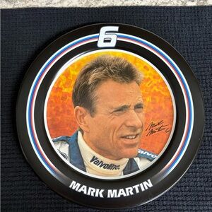 Collectible 1995 Nascar Driver Signed Metal Sign / 10" Plate 6 MARK MARTIN tin